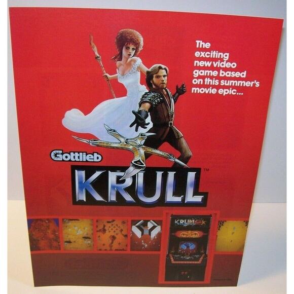 Krull Arcade FLYER Original Unused 1983 Video Game Movie Vintage Art Retro Promo - Picture 2 of 6